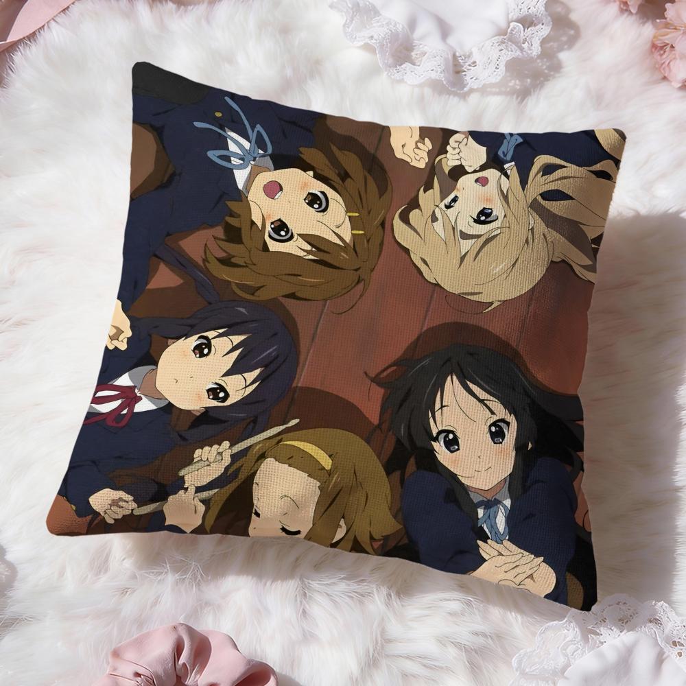Anime K-K-ON Cute Cushion Cover Premium Comfort Reversible Pillow Cove -Two in One Design for Any Room & Car Interior