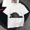Kawaii T Shirts Women Cat New Tops Female Tshirt Loose Tshirt Summer Tee White Tshirts Round Neck Oversized T Shirt