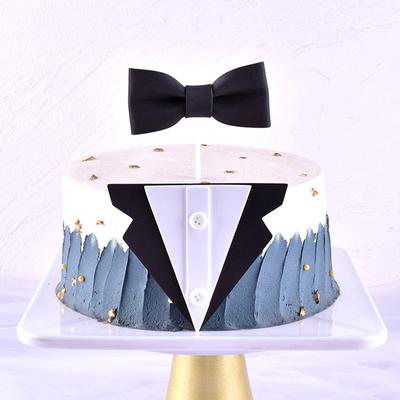 Bowtie Kragen dekorieren Werkzeug Männer Anzug Kuchen Topper Cupcake Väter Tag DIY Party