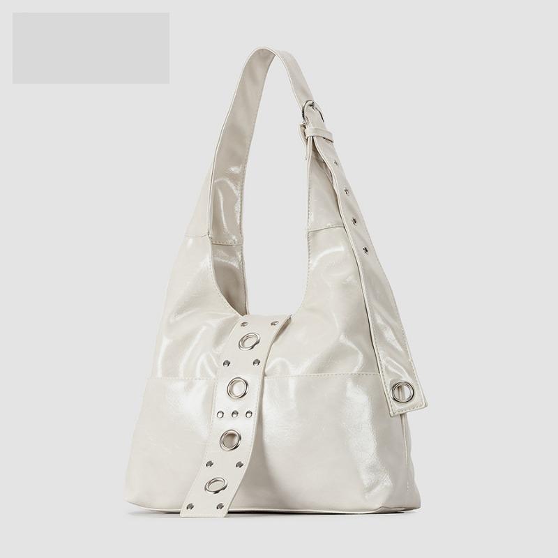 Tote Bag Punk-style Motorcycle Bag Crossbody Single-shoulder Bag Women's Retro Half-moon Handbag