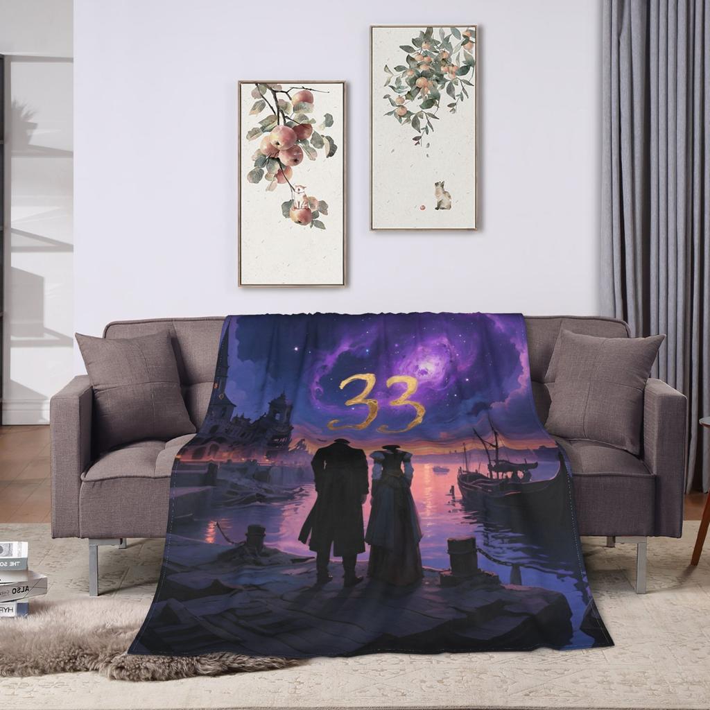 Clair Obscur Expedition 33 Maelle Decke Flanell Überwurfdecke für Couch Sessel Sofa Bett Weich Maßgeschneiderte Qualität Tagesdecke