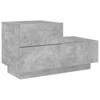 Nightstand with LED Lights Concrete Grey 70 X 36 X 40.5 Cm