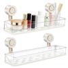 Suction Cup Bathroom Shelf No Drill Wall Mounted Shampoo Bottle Shower Rack Toilet Storage Rack Kitchen Seasoning Organizer