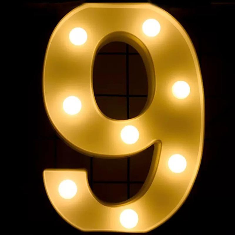 Alphabet Letter LED Nights Lights Number Lamp Decor Party Room Birthday Wall Wedding Home Decorations Personalised Ornaments