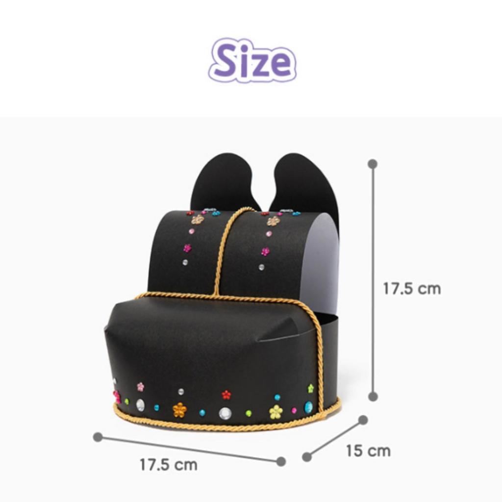 Korean Traditional Headwear DIY Craft Kit Jokduri or Ikseongwan Kids Halloween Party Costume Toy