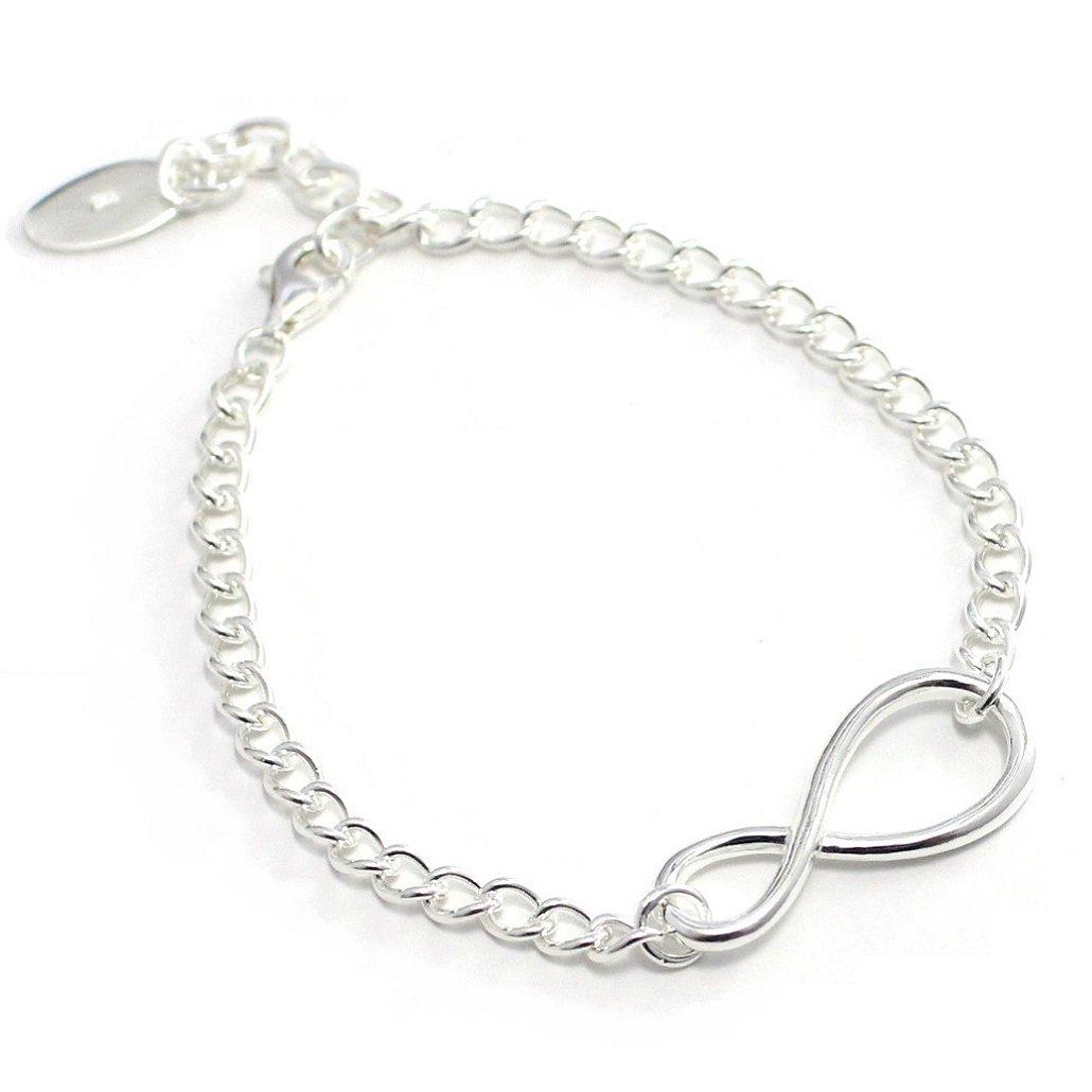 Infinity Endless Chain Bracelet, Sterling Silver 925