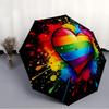 Dream Heart C Folding Umbrella with 8 Iron Frames Automatic Opening Design Suitable for Outdoor Matching Fashionable Accessori