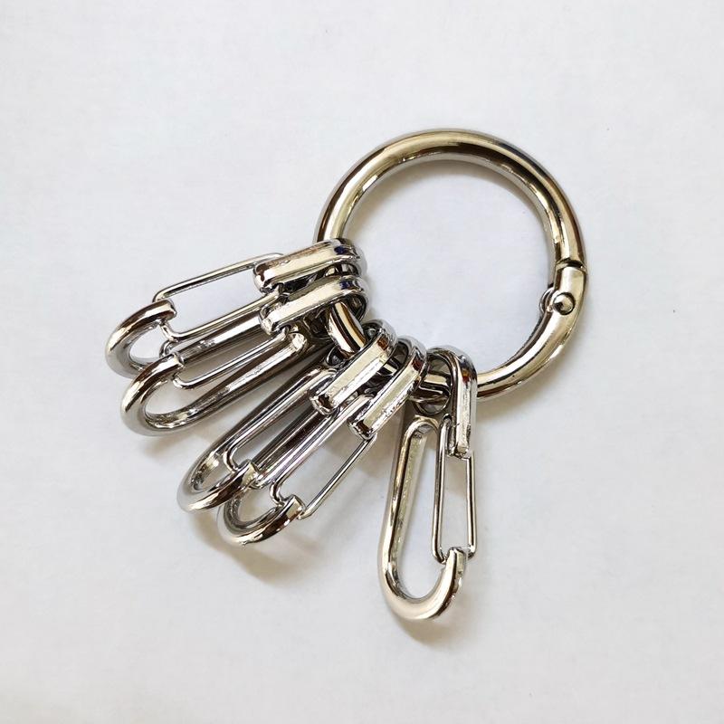 

Metal O Ring Spring Clasps With 5Pcs Hook Buckles For Diy Openable Round Carabiner Keychain Connector 1