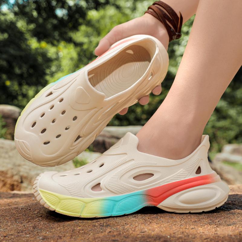 Summer Men Sandals Beach Slippers Fashion Outdoor Slippers Casual Beach Water Sports Shoes Breathable Hollow Flip Flops Cheap Male Aqua Sneaker
