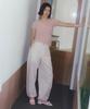 REORG Asp Shirring Sleeveless With T-Shirts Baby Pink