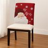 Cartoon Christmas Chair Cover Snowmen Seat Protector Xmas Dinner Chair Seat Cover Home Decoration