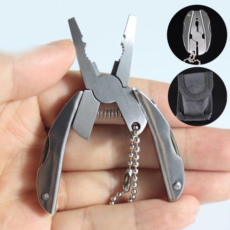 Multifunctional Folding Pliers Portable Multifunctional Turtles Back Pliers Pocket MultiTool With Sheath for Camping