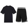 Nike Letter Print Crew Neck Short Sleeve T-Shirt And Shorts Casual Sports Set Men Tops, Bottoms Black AR5007-011+DH7161-010