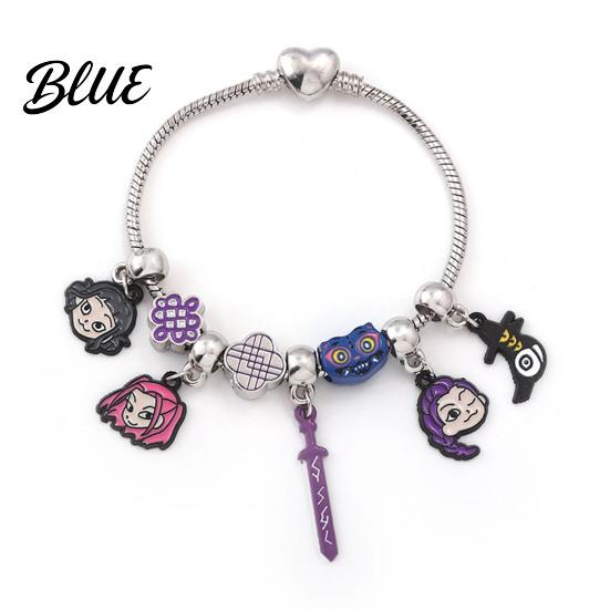 Bracelet Demon Hunters-Inspired Zinc Alloy Enamel Cat Charms Snake Expression