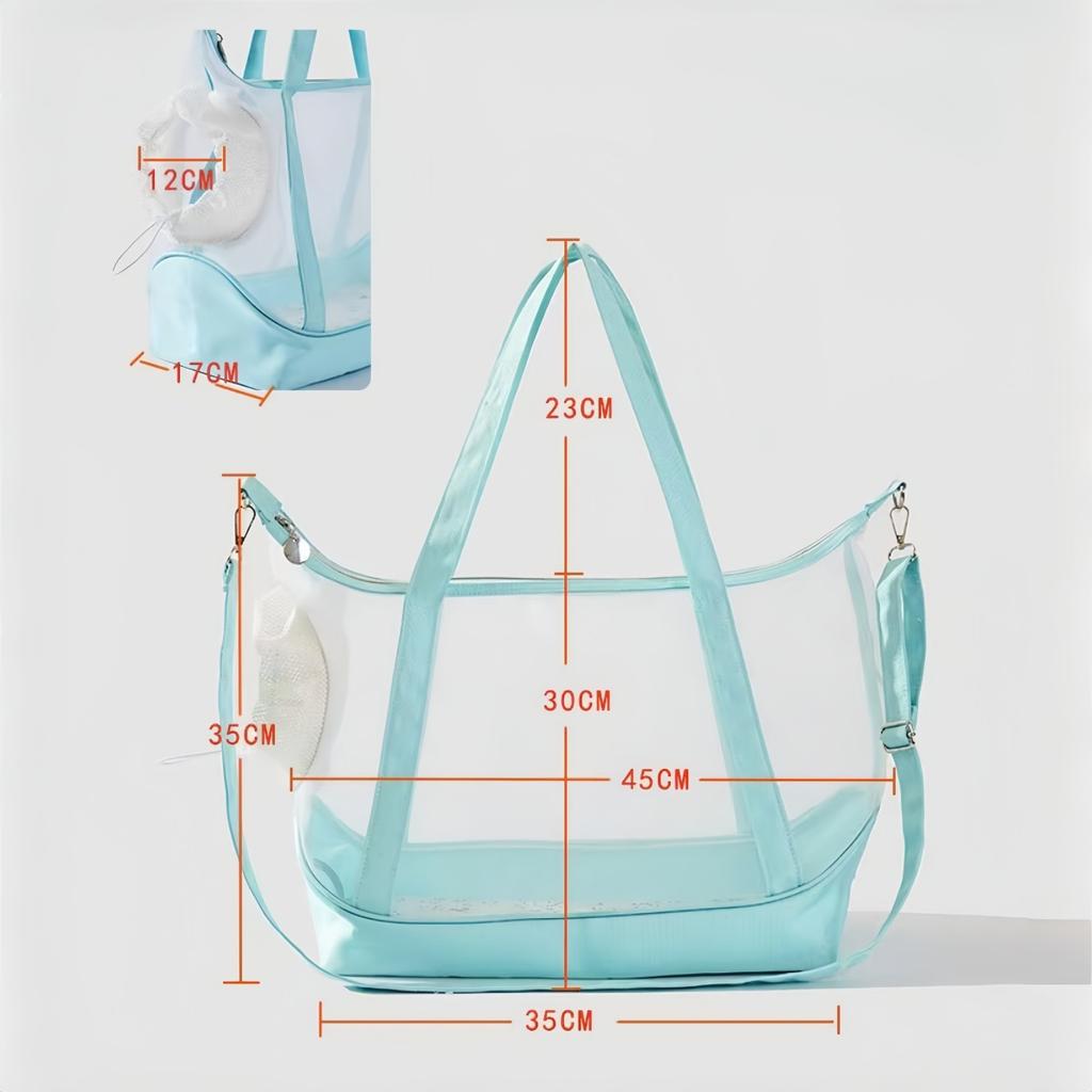Breathable Mesh Cat Carrier Bag Foldable Nylon Pet Travel Tote Bag Zipper Anti-scratch Single Shoulder Bag For Small Dogs Cats O