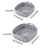Reusable Baking Basket Air Fryer Silicone Liner Non Stick Foldable Tray Pot for Family Kitchen Use
