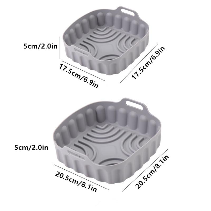Reusable Baking Basket Air Fryer Silicone Liner Non Stick Foldable Tray Pot for Family Kitchen Use