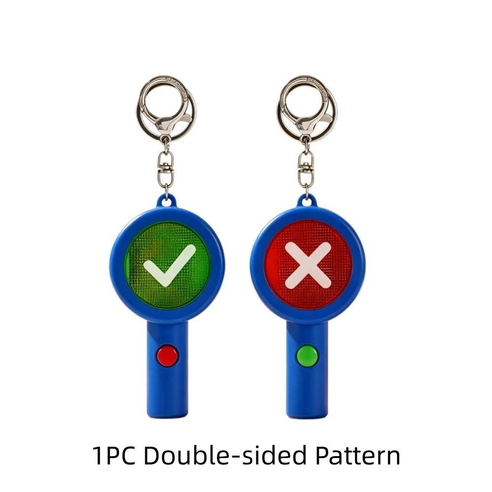 Acrylic Keychain Response Card Handheld Judgement Board Keyring Voting Paddles Activity Supplies