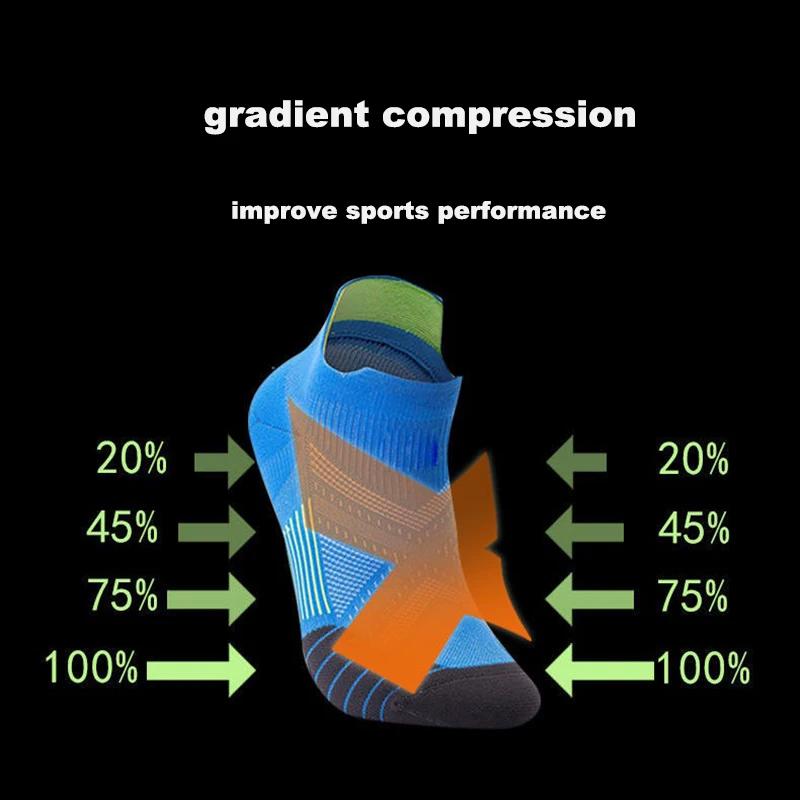 1/3/5 Pairs Men Women Socks Sports Compression Running Protector Ankle Protection High Elastic Pressure Boat Ankle Socks Short