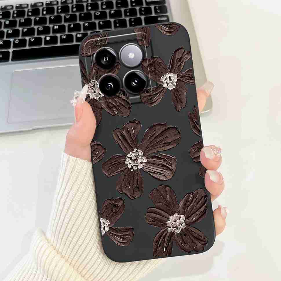 Cover For Xiaomi 14 Case Silicone Shockproof Soft Camera Protective Pattern Matte For Xiaomi 14 Mi14 Xiaomi14 5G 2023 Cases
