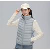 Women's Wool Puffer Vest with Stand Collar for Winter Cold Weather