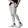 KULIXI Men's Jogger Pants, Training Pants for the Gym and Fitness, Slim Fit Sweatpants with Zipper, Long Pants, CKX-1220, Camouflage White, Size L