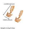 1 Paar Mode Zirkonia Krone Hängeohrringe für Damen Goldene Ohrring-Schmuck Hochzeitsfeier-Accessoires