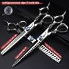 Hairdressing Cutting Scissors Hair Styling Tools 6/6.5/7 inch Salon Scissors Set 440C Barber Shears 10 25 40 50 Thinning Rate