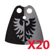 Medieval Military MOC Castle Knight Accessory Building Blocks Warhorse Cape Plush Coat Vest Shield Flag Kit Mini Toy Bricks Gift