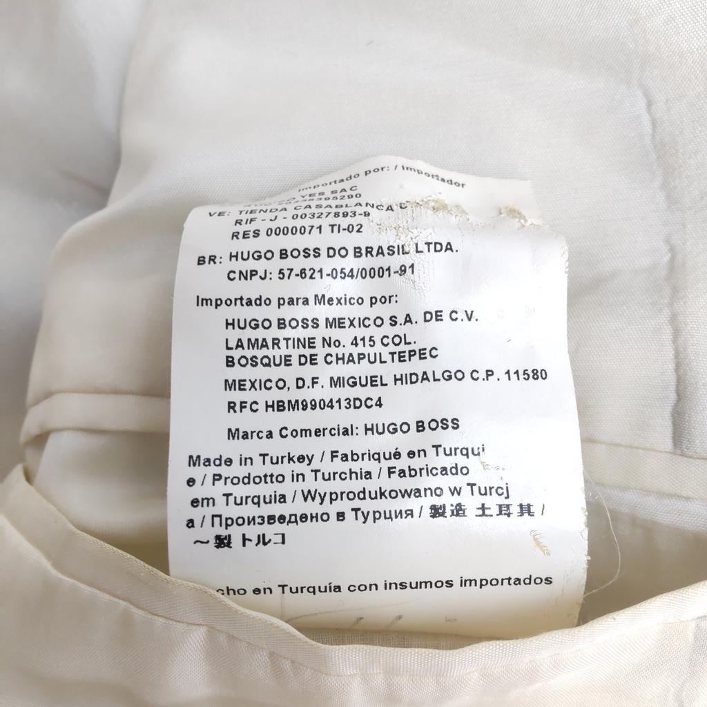 Hugo Boss Seidenmischung Maßgeschneiderte Jacke Herren S-M Grau(GEBRAUCHT)