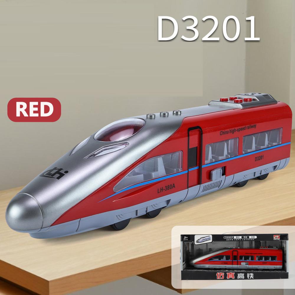 

Мини-звуковые и световые игрушки 1/72:Поезд LH-380A D3201, игры, классические игрушки для праздника, дня рождения или рождественских подарков, сверхскоростной поезд для детей 1/72-Size:36.5*9.3*6.8cm красный