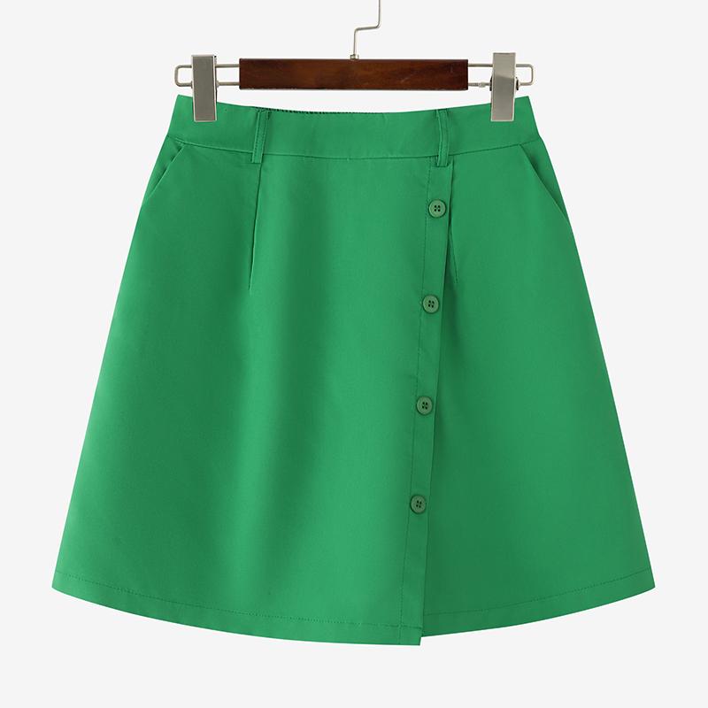 

ZANZEA Women Summer Elastic Waist Commuting Casual Shorts S зелёный