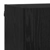Wall Mounted TV Unit with LED Lighting 5 Pcs Black Oak Effect