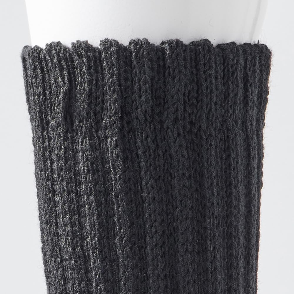 Gunze Fire Acedron Warme Wolle Vollplüsch Warme Zimmergraue Socken, Feuchtigkeitstransportierend, Wärmeerzeugend, Mischung, Gestrickt, Desodorierend, Socken, AGY303, Herren,