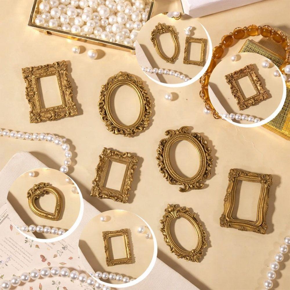 Vintage Resin DIY Shadow Box Frame Gold DIY Mini Photo Frames Memory Display Frames Gifts