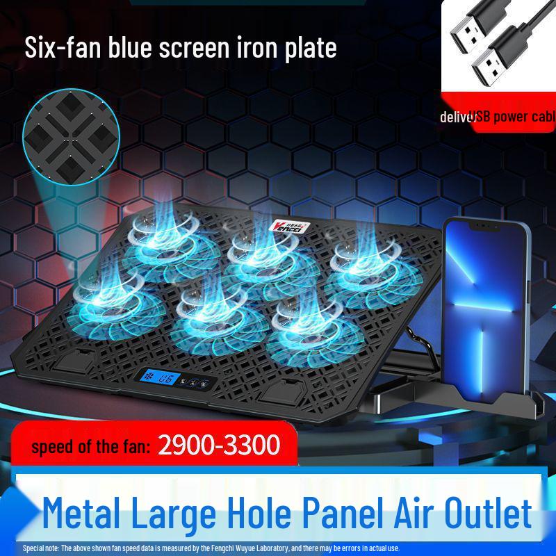 Silent Portable Laptop Cooling Stand 14-15.6 Inch with Exhaust Fan