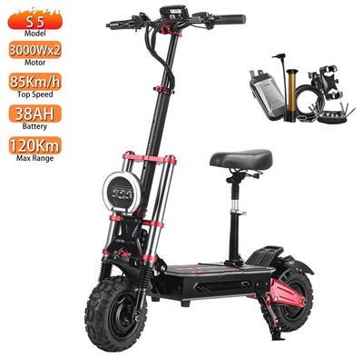 Elektroroller Faltbar Boyueda 11" 3000Wx2 Motor Mit Sitzen NFC 60V 38AH Maximale Reichweite 120Km Schwarz S5