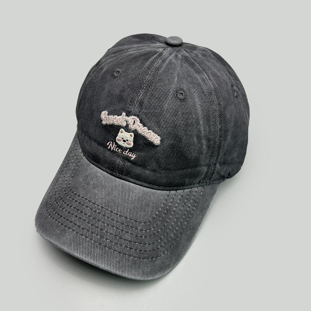 Cute Puppy Letter Embroidered Baseball Cap Male And Female Sunshade Cartoon Casual Face Cap