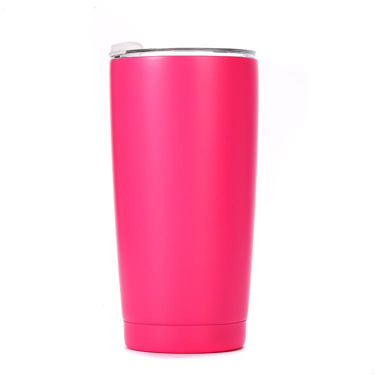 20oz Stainless Steel Car Cup, Double-layer Stainless Steel Thermos Cup, Portable Car Ice-cold Cup
