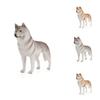 Pvc Husky Dog Model Collectible Figurine For Home Decor And Gift