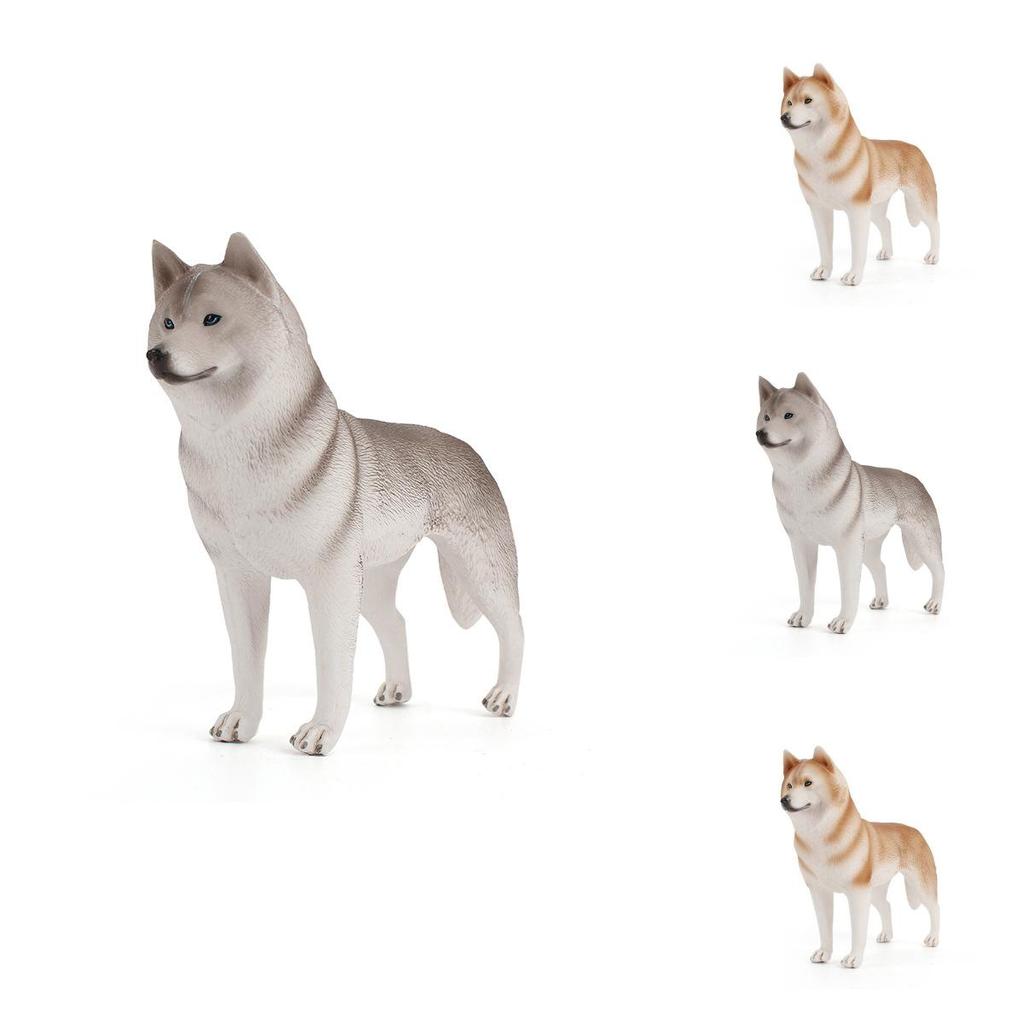 Pvc Husky Dog Model Collectible Figurine For Home Decor And Gift