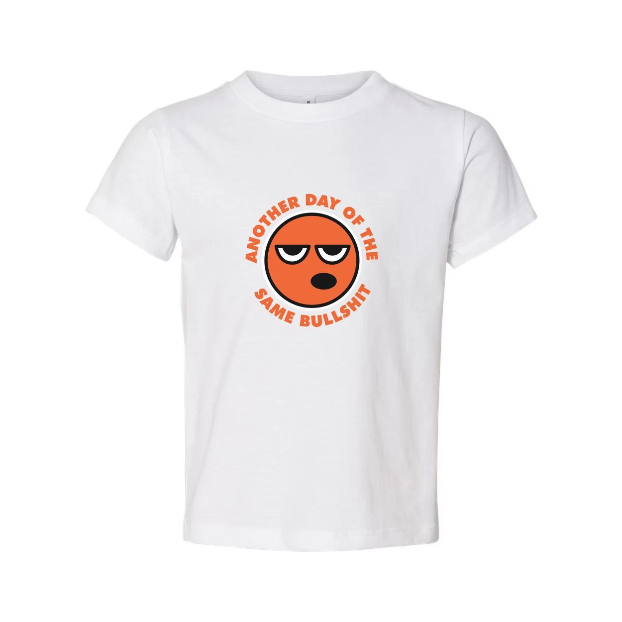 

Unisex T Shirt With Orange Emoji Face And The Phrase Another Day Of The Same Bul 3XL