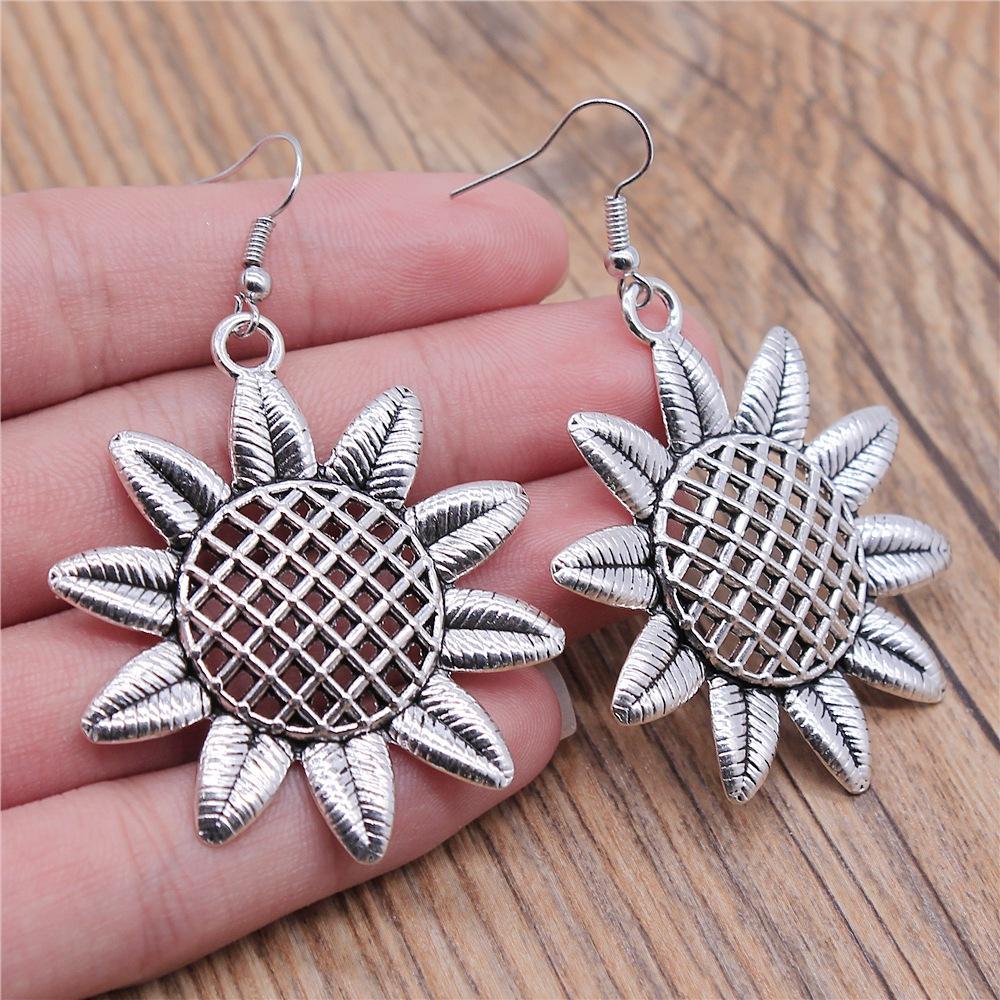 54 Styles Vintage Fashion Women Jewelry Flower Dangle Earring Drop Jewelry Accessories For Women Sunflower Rose Daisy Earrings