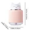 Mini Humidifier-Cute Cat Mist Humidifier for Kids Bedroom Small Ultrasonic Humidifier for Home Car Office with USB 2 LED Colors