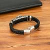 Lion Design Leather Braided Magnetic Buckle Stainless Steel Bracelets Rope Weaving Bracelet for Men Jewelry Gifts Wholesale