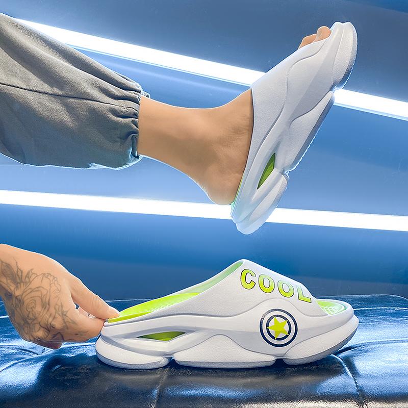 

Fashion Summer Men Massage Slippers Sides Indoor Outdoor Sandals Beach Casual Shoes Soft Sole Slides Men Flip-flops Men s Sandals 38-39 белый