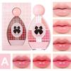 Bowknot Mirror Lip Jelly Plate Six-color Juicy Pink Plum Solid Lip Gloss Set Silicone Brush Head Moisturizing Lip Oil Tint