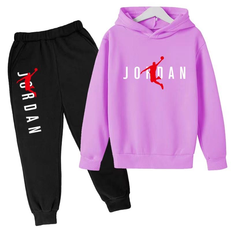 Felpa con Cappuccio per Bambini Lettere da Basket Pullover 3-12 Anni Giacca Felpa+Pantaloni Ragazzo Ragazza Neonato Abbigliamento Jogging Tempo Libero Moda Marca Set