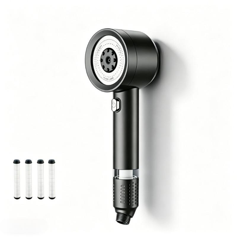 High Pressure Handheld Shower Head 4 Spray Modes with 4 Filter Pads for Shower Room Bathroom