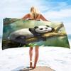 Cute Panda Beach Towel Quick Dry Cartoon Animal Bath Towel Soft Sport Travel Spa Gym Swim Pool Towels Microfiber Bikini Cover Up
